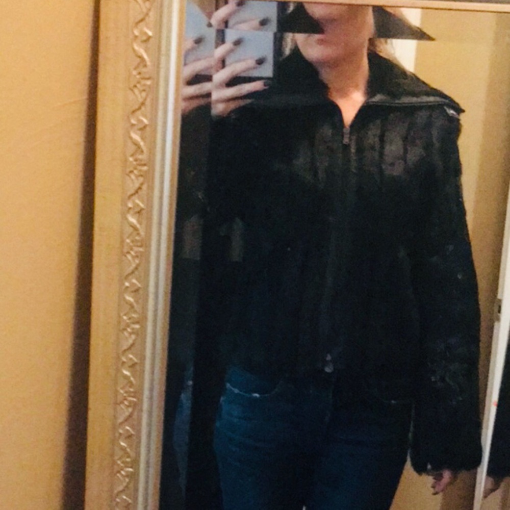 Guess GENUINE rabbit fur jacket